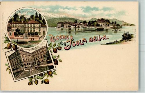 Isola Bella 1898 Gruss aus Hotel Dauphin AK