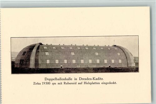 Kaditz 1935 Doppelballonhalle , sehr gute Erhaltung AK