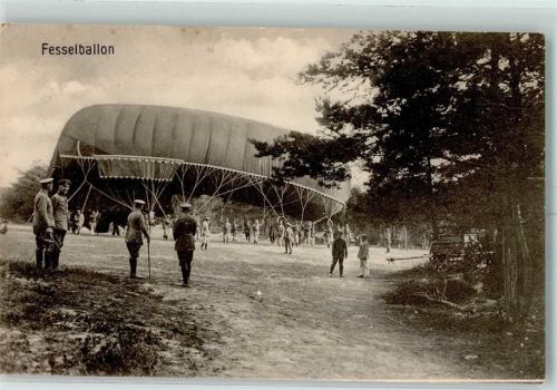 1916 Photograph Hans Hildenbrand Fesselballon Militär AK