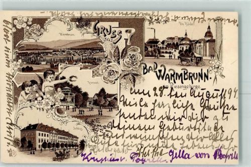Bad Warmbrunn i. Rsgb. 1899 Gruss aus Schloß Bäder AK