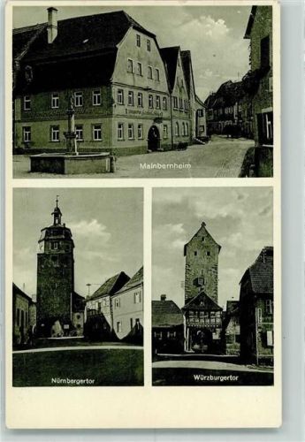 Mainbernheim Nürnbergertor Würzburgertor Brauerei Gasthof z. Falken
