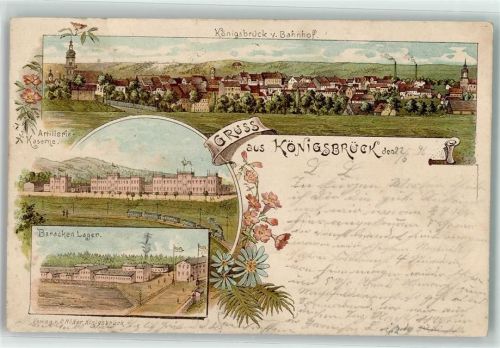 Königsbrück 1896 Artillerie-Kaserne Baracken Lager