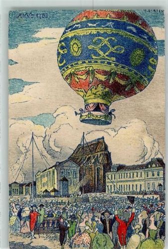 Zürich Ballon Wettfliegen 1909 sign. E. Stiefel AK