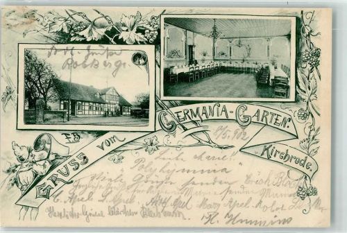 Kirchrode 1902 Gasthaus Germania Garten
