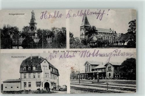 Kirchweyhe 1918 Kriegerdenkmal Konsumverein Bahnhof