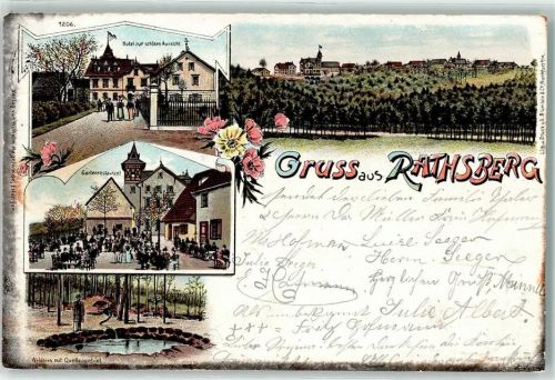 Rathsberg 1899 Hotel zur schönen Aussicht Gartenwirtschaft Quelle