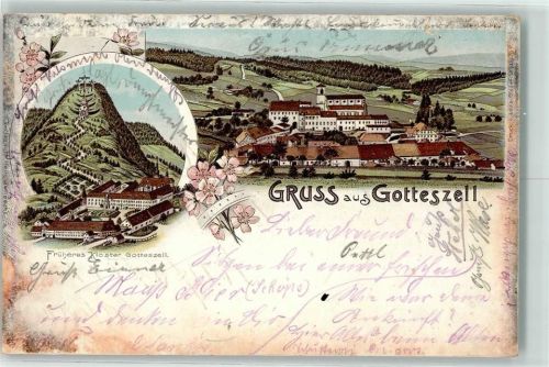 94239 W8375 Gotteszell 1899 Lithographie Früheres Kloster