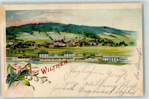 Wilthen 1902 Mönchswalder Berg Bahnhof Eisenbahn
