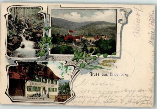 79585 W7853 Endenburg 1906 - Partie aus der Höll Gasthaus Zum Pflug