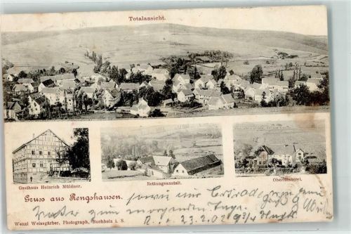 Rengshausen 1902 Gasthaus Müldner Rettungsanstalt Oberförsterei