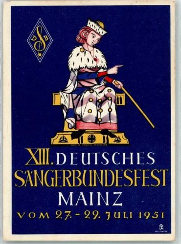 Mainz XIII. Deutsches Sängerbundesfest Juli 1951