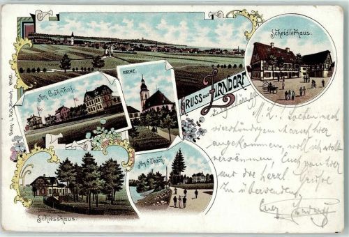 Zirndorf 1899 Am Bahnhof Kirche Scheidlerhaus Schiesshaus Am Ellbach