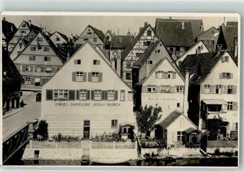 88499 W7940 Riedlingen , Württ - Engel Drogerie Josef Ulrich Gasthaus zum Engel Ort handschriftlich