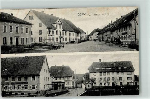 Görwihl Marktplatz Güllefuhrwerk Dorfstraße