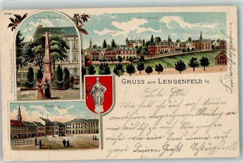 Lengenfeld Kriegerdenkmal Villen Viertel Marktplatz Wappen