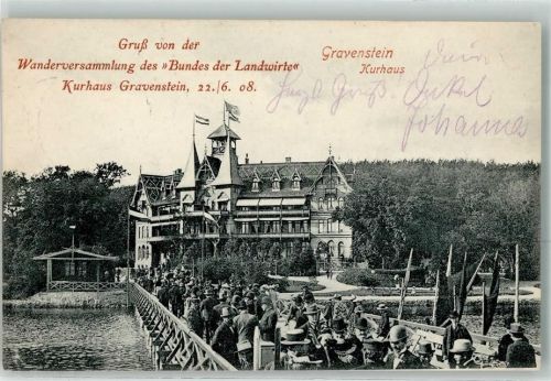 Gravenstein 1908 Wanderversammlung des Bundes der Landwirte Kurhaus