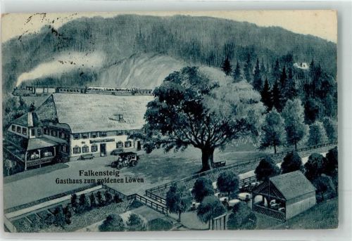 Falkensteig Gasthaus Zum goldenen Löwen Oldtimer Eisenbahn
