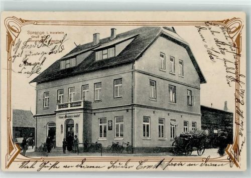 Sprenge Gasthaus Hinrich Emailleschild Fahrräder