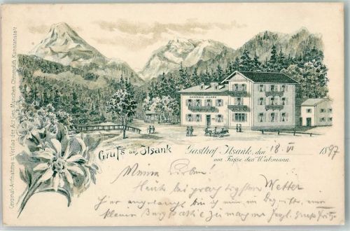 Bischofswiesen 1897 Gasthaus Ilsank am Watzmann