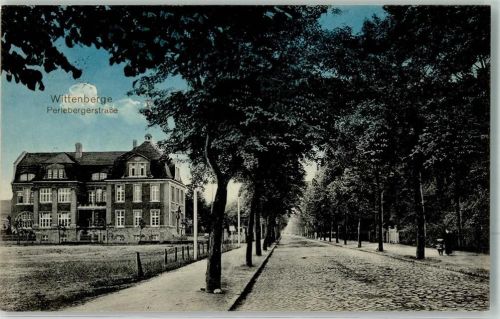 Wittenberge 1913 Perlebergerstraße Baumallee
