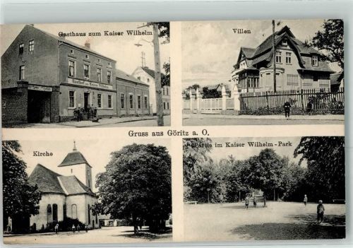 Göritz 1916 Gasthaus zum Kaiser Wilhelm Villen Kirche Park Kinder
