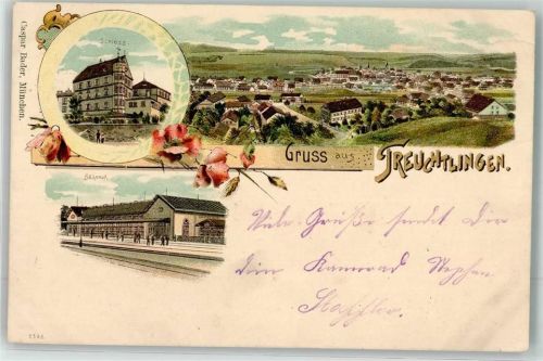 Treuchtlingen 1900 Schloss Bahnhof