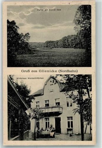 Glienicke 1913 Kindel-See Gasthaus Waldschlösschen