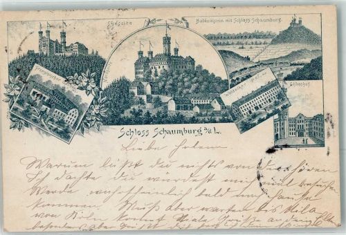 Schaumburg 1897 Schloss Schlosshof Waldecker Hof Balduinstein Französischer Garten Vorläufer
