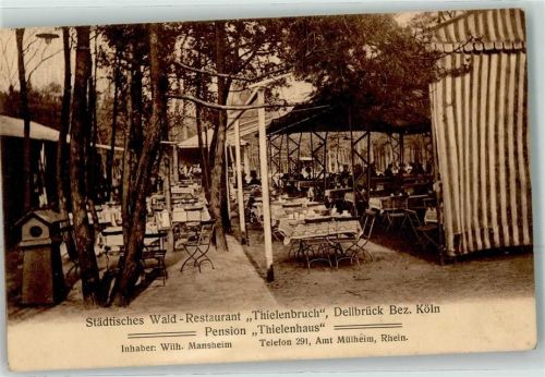 50667 W5000 Köln Mülheim 901 1912 - Gasthaus Thielenbruch Pension Thielenhaus Garten