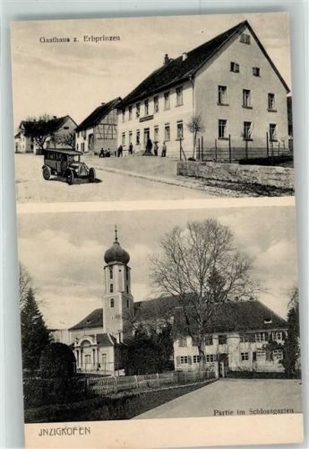 Inzigkofen Schlossgarten Gasthaus z. Erbprinzen Oldtimer