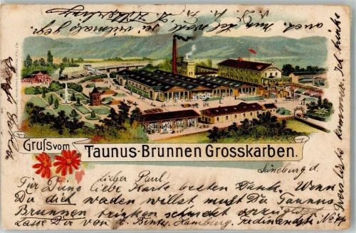Groß-Karben 1900 Taunus Brunnen-Fabrik