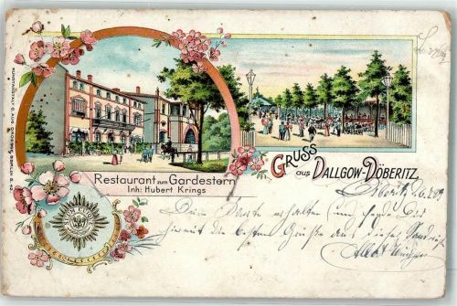 Döberitz 1899 Gasthaus zum Gardestern Litho