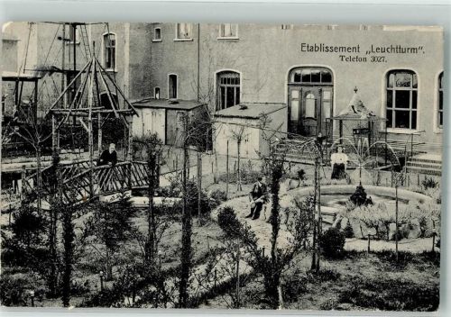 Lutherstadt Eisleben 1908 Etablissement Leuchturm Sprinbrunnen Ort lt. Stempel