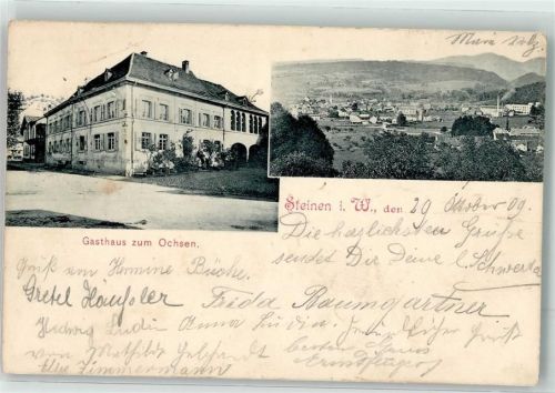 Steinen 1909 Gasthaus Zum Ochsen