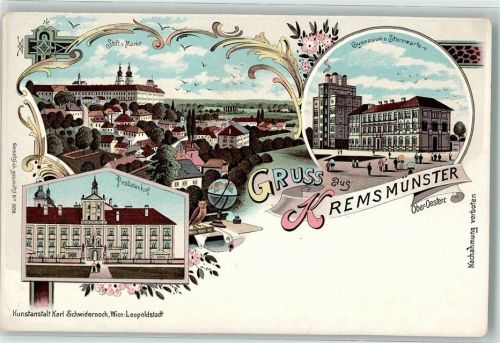 Kremsmünster Stift u. Markt Prälatenhof Gymnasium u. Sternwarte