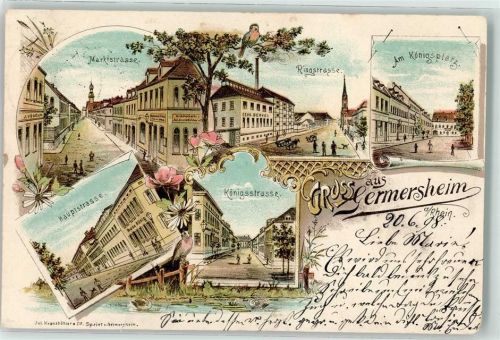 Germersheim 1898 Ringstraße Hauptstraße Am Königsplatz Marktstraße