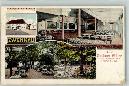 Zwenkau 1912 Hotel Goldner Adler Hermann Ullrich