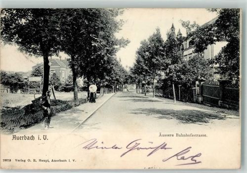 Auerbach 1906 Äussere Bahnhofstraße