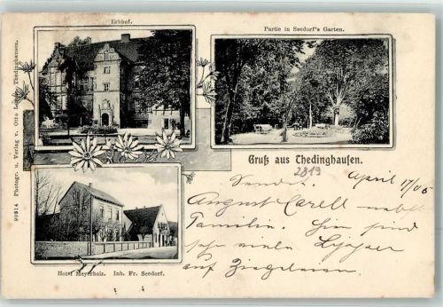 Thedinghausen 1905 Erbhof Hotel Meyerholz Seedorf's Garten