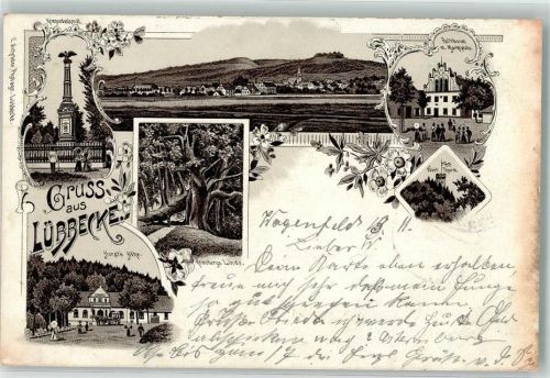 Lübbecke 1898 Vorläufer Reinebergs-Linde Horst's Höhe Kriegerdenkmal Wartturm