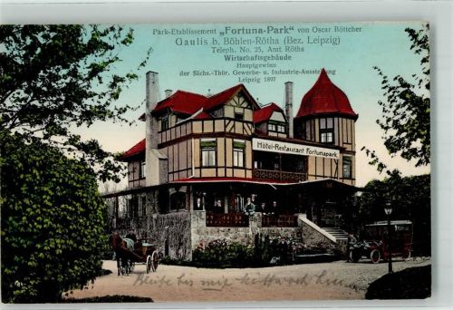 Gaulis 1913 Hotel Gasthaus Park Etablissement Fortuna Park Oscar Böttcher