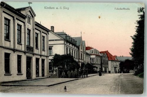 Kirchen 1916 Bahnhofstraße Briefstempel Reserve Lazarett Kirchen