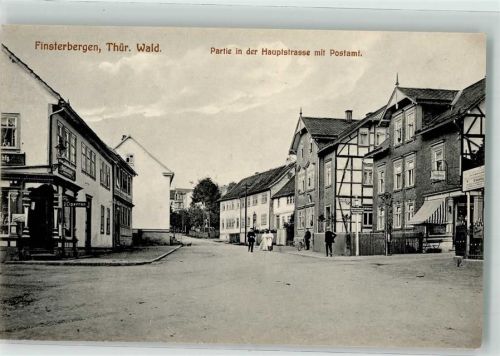 Finsterbergen Hauptstraße Postamt Tabakwareneschäft Karte um 1910-20