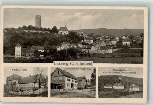 Lißberg Mühle Aussichtsturm Gasthaus Nies Wasserwerk