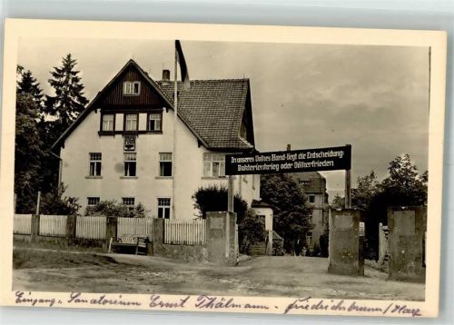 Friedrichsbrunn Sanatorium Ernst Thälmann Ort lt. Fotograf