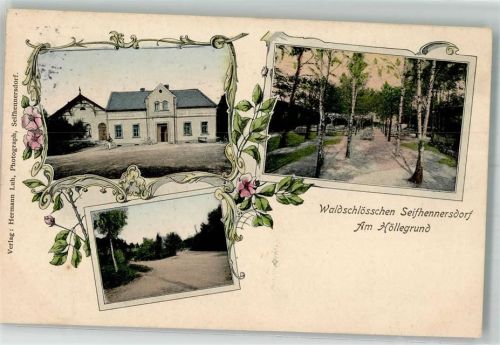 Seifhennersdorf 1907 Gasthaus Waldschlößchen Gartenwirtschaft Am Höllengrund