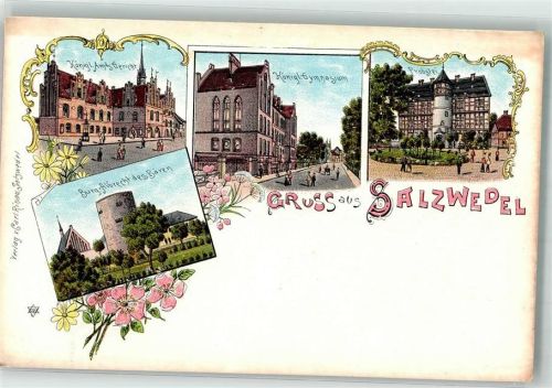 Salzwedel Burg Albrecht des Bären Kgl. Amtsgericht Kgl. Gymnasium Probstei
