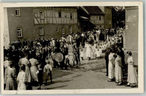 35576 W6330 Wetzlar Gebrauchsspuren Festumzug Musikkapelle Foto AK Ort handschriftlich