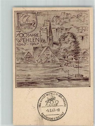 Wehlen Stadt 700 Jahrfeier Stadt Wehlen Sonderstempel