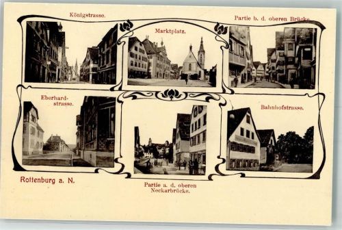 Rottenburg Eberhardstraße Marktplatz Königstraße Bahnhofstraße
